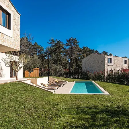 Mediterrane Steinvilla Mit Privatpool, Toller Aussicht, Starkem Wifi, Bbq * Višnjan